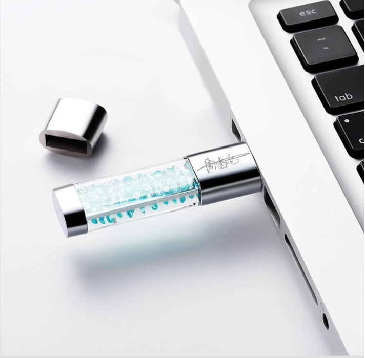 Custom Logo Crystal diamond-shaped flash drive | Premium Corporate Gifts and Custom Gifts