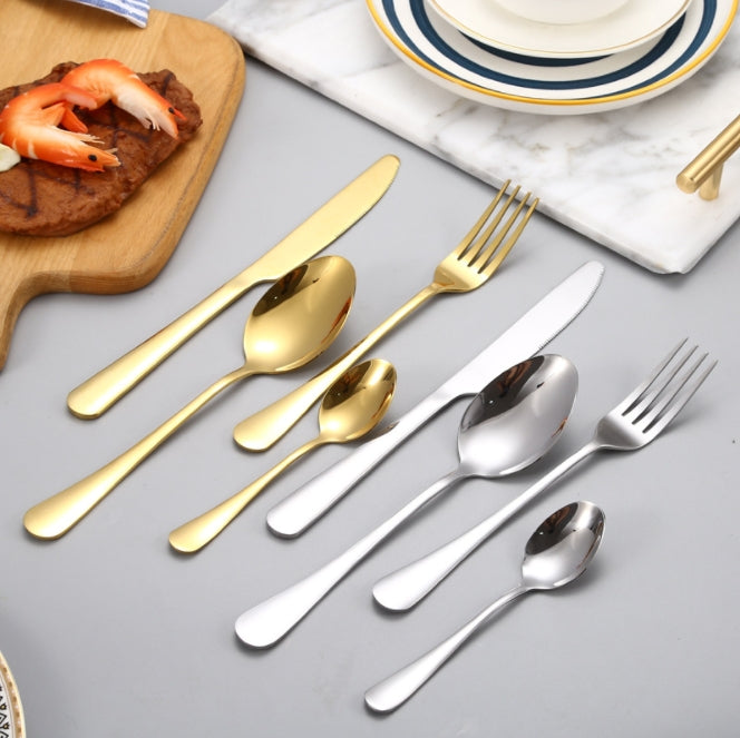 Custom Logo Stainless Steel Tableware Rack 24-Piece Set Gift Box | Premium Corporate Gifts and Custom Gifts