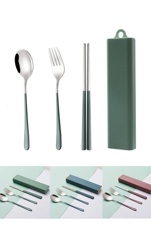 Custom Logo   304 stainless steel pull-out cutlery set | Premium Corporate Gifts and Custom Gifts