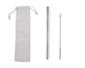Custom Logo Drawstring Bag Stainless Steel Eco-Friendly Thick Straw 2 Packs | Premium Corporate Gifts and Custom Gifts