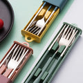 Custom Logo   304 stainless steel pull-out cutlery set | Premium Corporate Gifts and Custom Gifts