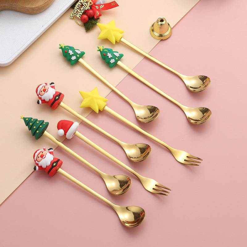 Custom Logo Christmas Stainless Steel Tableware Set | Premium Corporate Gifts and Custom Gifts