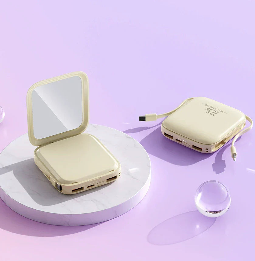 Custom Logo High-value makeup mirror power bank | Premium Corporate Gifts and Custom Gifts