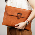 Custom Logo PU Leather Buckle Waterproof File Bag | Premium Corporate Gifts and Custom Gifts