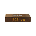 Custom Logo Multifunctional Wireless Charging Wooden Clock | Premium Corporate Gifts and Custom Gifts