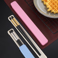 Custom Logo Multi-colored double chopsticks tableware set | Premium Corporate Gifts and Custom Gifts