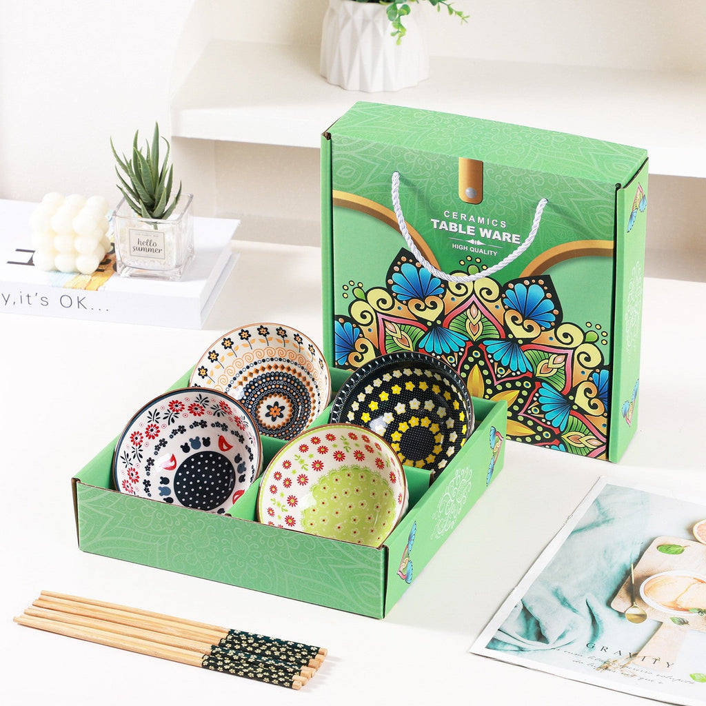 Custom Logo Japanese Snowflake Bowl Set | Premium Corporate Gifts and Custom Gifts